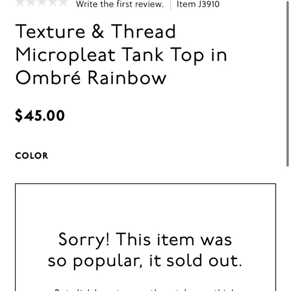 Madewell Texture & Thread Micropleat Tank Top in Ombré Rainbow XS - Picture 8 of 9